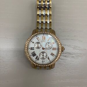 Invicta Two-Tone Gold and Silver Women's Crystal Bezel Watch